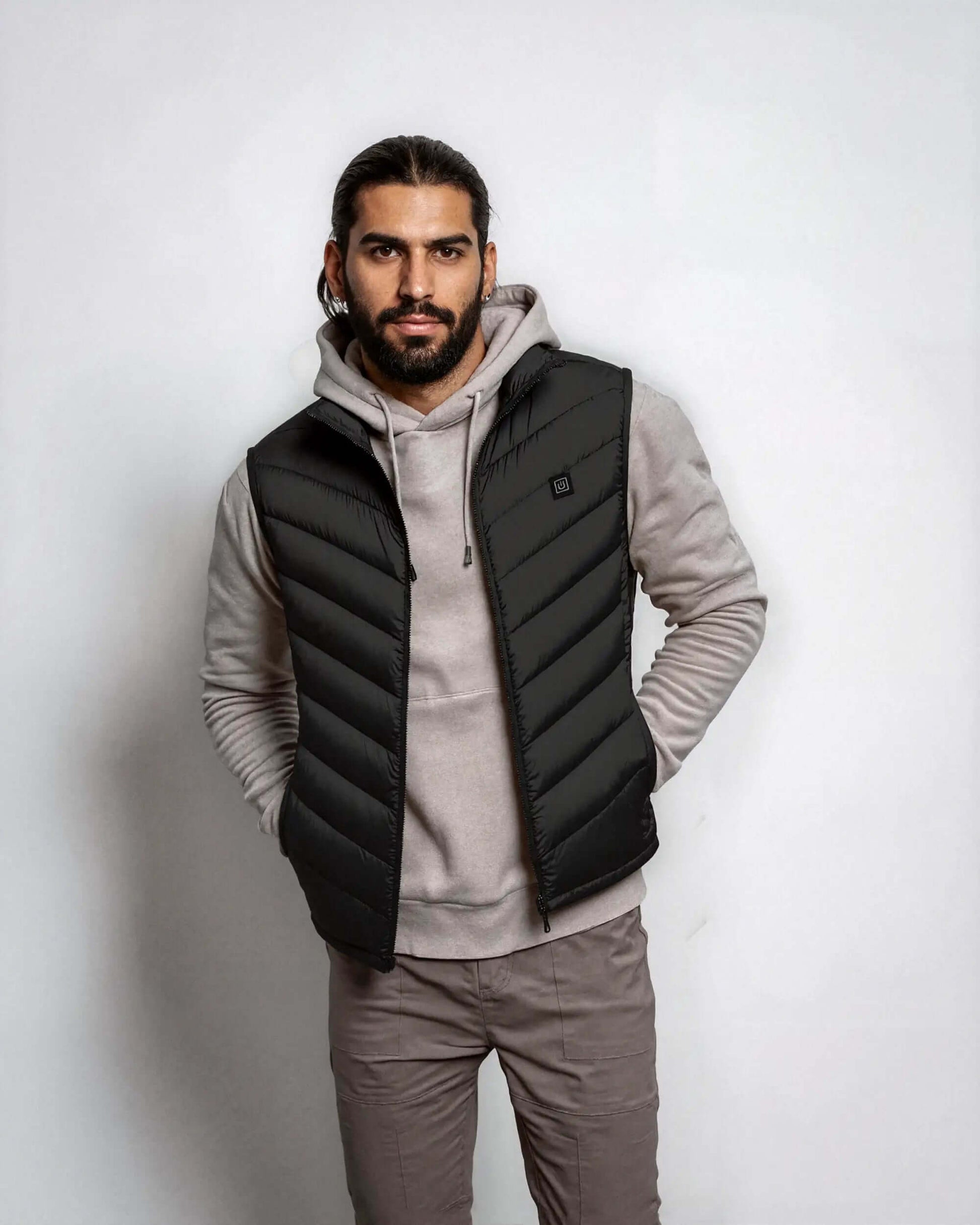 Men’s Heated Puffer Vest - Black / 2XS