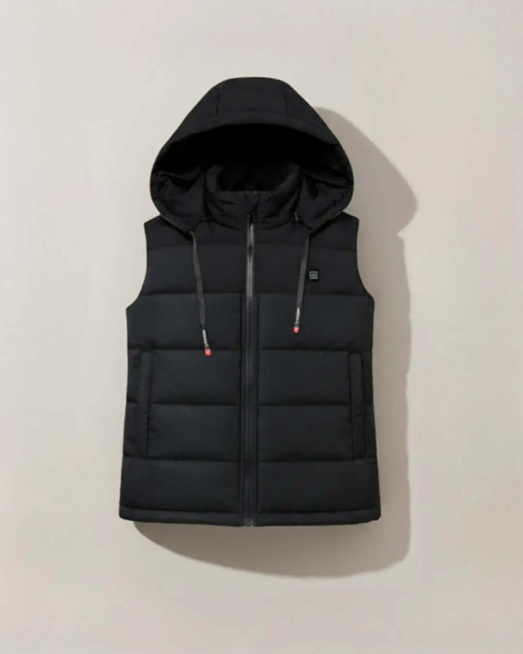 Men’s Heated Puffer Vest with Removable Hood - Black / XS