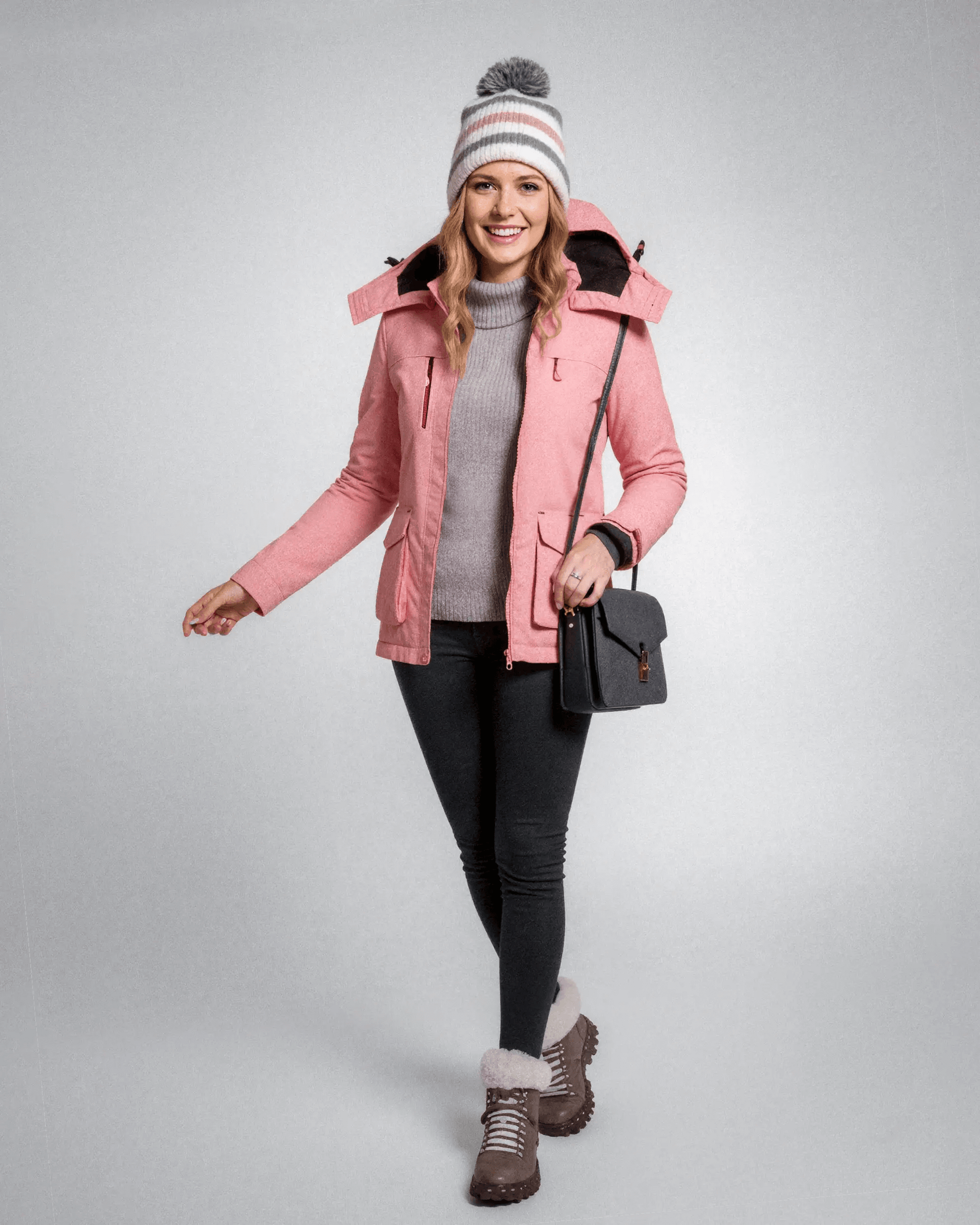Women's Heated Jacket with Removable Hood-Skaadi