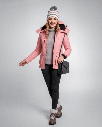 Women's Heated Jacket with Removable Hood-Skaadi